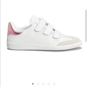 Beth Mixed Leather Triple-Grip Sneakers